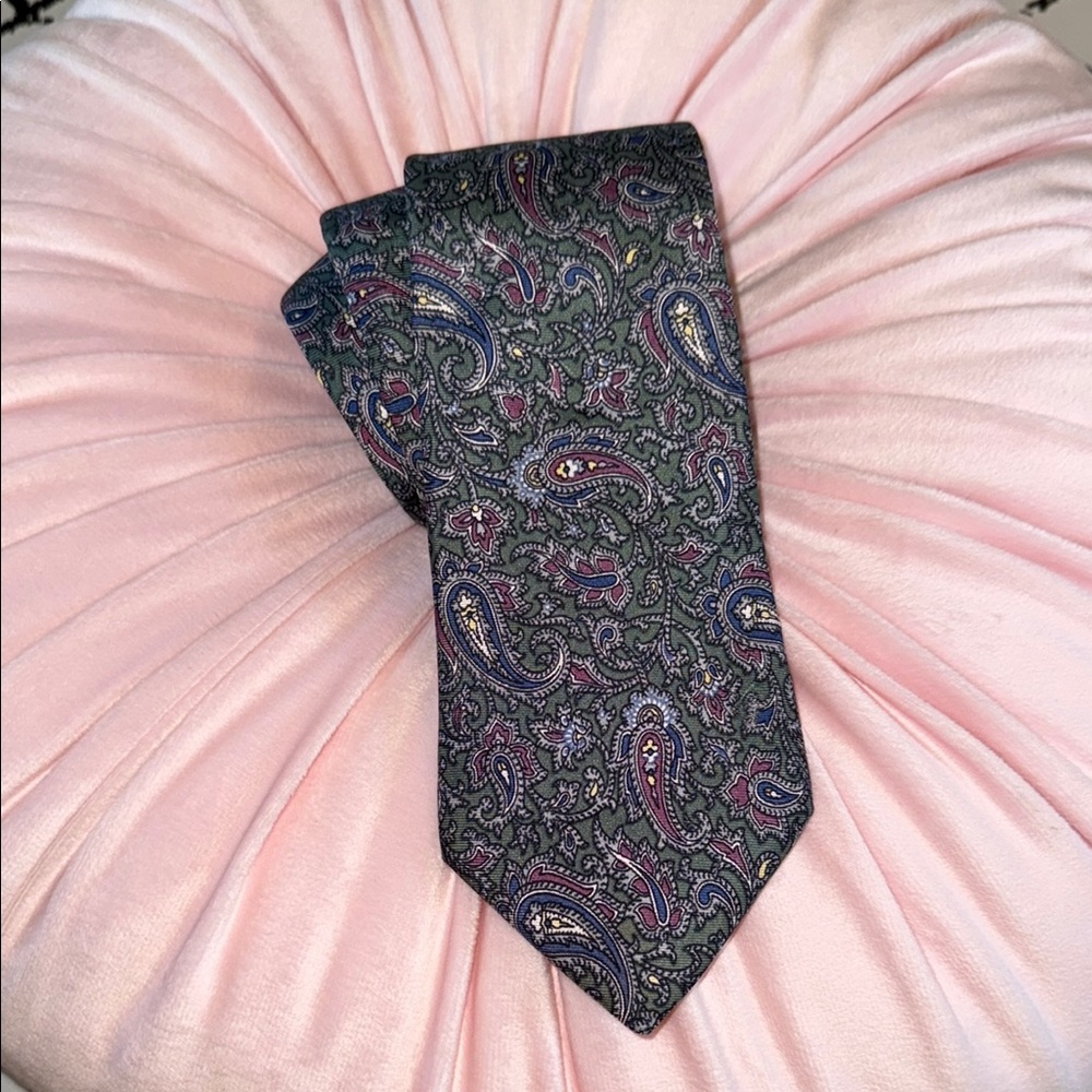 Christian Dior Multicolored Paisley Tie - Silk Men’s Necktie - EUC